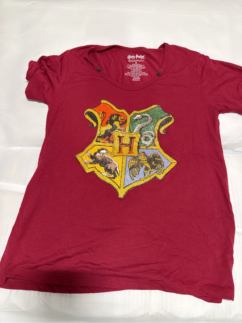 Warner Bros. Burgundy Hogwarts Crest Short Sleeve Tee